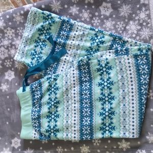 Snowflake fleece pants